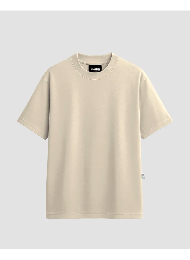 Camiseta Oversized Bege - Frente
